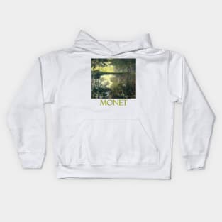 The Pond at Montgeron by Claude Monet Kids Hoodie